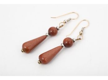 Goldstone Ladies Drop Earrings