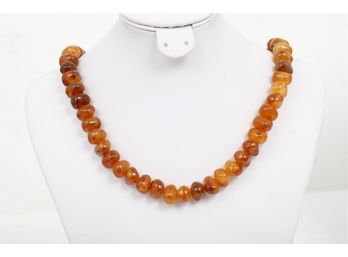 24 Inch Real Amber Beads Necklace