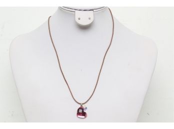 18' Signed  Pink Swarovski Crystal Heart