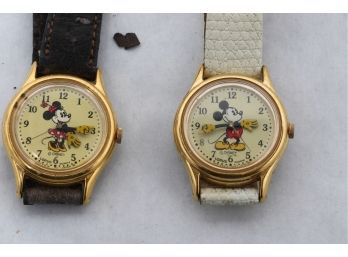 Vintage Disney Mickey And Minnie Ladies Watches