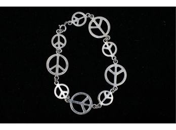 Sterling Silver Peace Ladies Bracelet