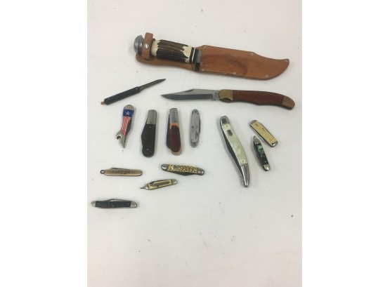 Vintage Pocket Knife Lot Including A Ka-Bar & Many More