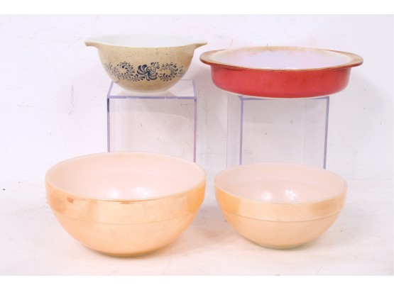 Group Of Fire-king And Pyrex Bowls