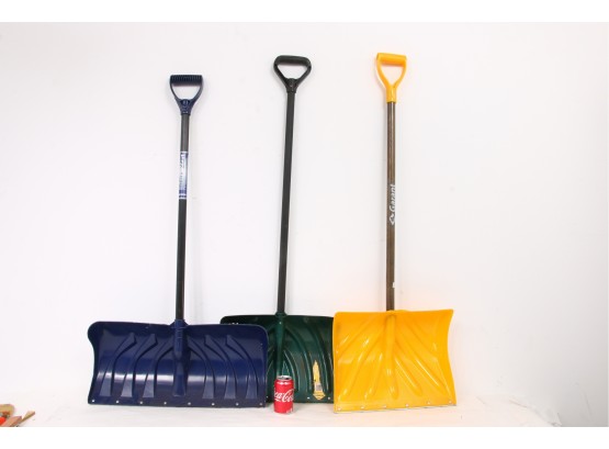 Group Of 3 Snow Shovels - Get Them When You Can - Maybe A Shortage Of Shipments From China