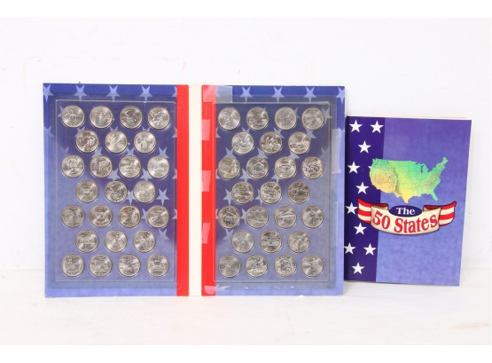 Complete Set Of 50 State Quarters Coins In Album