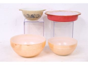 Group Of Fire-king And Pyrex Bowls