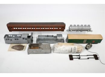 Group Of Model Train O Scale Snow Blower Caboose, Tankers, Passenger Car & More
