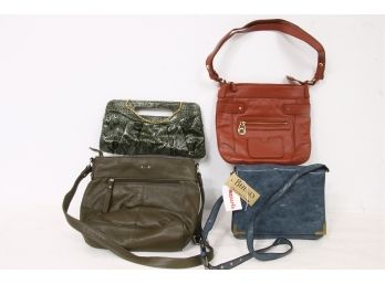 Group Of Ladies Handbags From Isaac Mizrahi, Stone Mountain, Jessica Mcclintock, Bueno & More & More