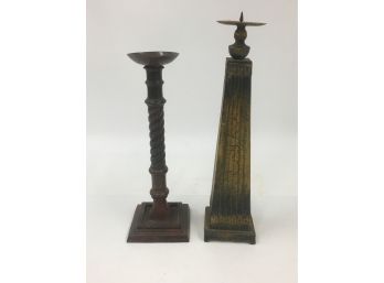 Two Large Candle Holders