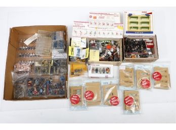 Large Lot Of People, Animals And Some Other Accessories For Model Train Layout - O & HO Scale