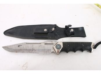 Vintage Fixed Blade Rambo Style Hunting Or Military Bowie Knife