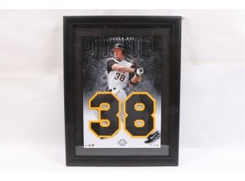 Framed Jason Bay Pittsburgh Pirates 38 Jersey Patch Picture By Upperdeck 5/100