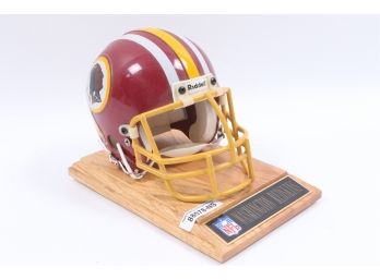 SHARCO Washington Redskins Mini Helmet Riddell Metal Face Mask Vintage NFL Rare With Wood Base