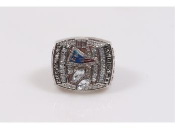 2003 New England Patriots 18k Gold Plated Super Bowl Ring Brady Size 11
