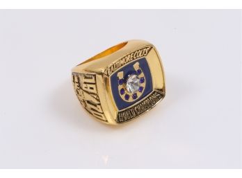 1970 Baltimore Colts Championship 18k Gold Plated Ring Super Bowl Size 11