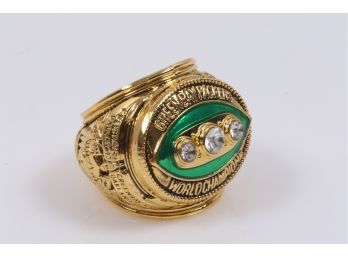1967 Green Bay Packers 18k Gold Plated Super Bowl Championship Ring NFL Champions Size 11