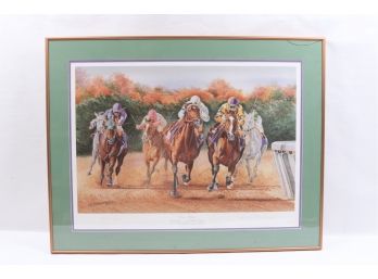 Michael Geraghty *Pure Heart* Bayakoa And Go For Wand 1990 Breeder's Cup Distaff Signed And Numbered Print