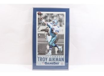 Framed 1993 Troy Aikman Gameday Poster Limited 858/5000