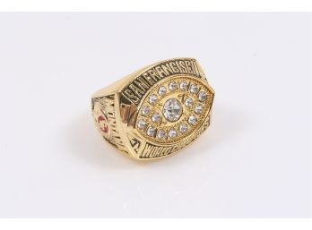 1981 San Francisco 49ers 18k Gold Plated Championship Ring Super Bowl XVI Size 11
