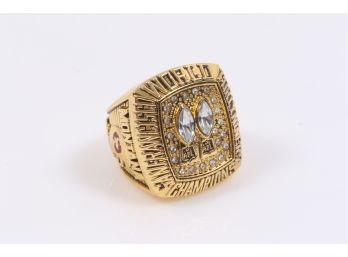 1984 San Francisco 49ers Super Bowl Ring Montana 18k Gold Plated Size 11