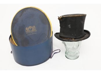 Antique DUNLAP Made In France Men's Victorian Top Hat