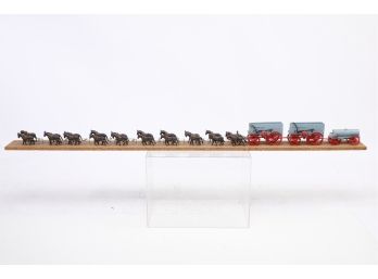 Very Long Multi-horse Drawn Wagons Display