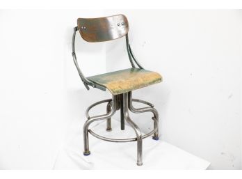 Vintage Industrial Wood & Metal Chair