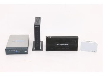 Group Of 4 Routers From Linksys, Netgear, TP-link & Edgerouter - See Images For Model Numbers