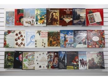 Group Of Vintage LP33 Vinyl Records With Christmas Music