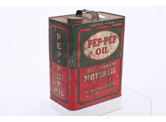 Vintage 2 Gallon Pep-Pep Oil Can