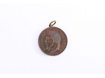 Late 1800's 1870 Napoleon III Coin Vest Pocket Style Match Safe