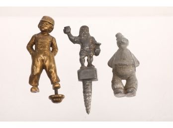 3 Early 1900's Figures Dutch Boy Paints Boy, Whimpy, And Knome Screw