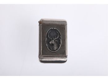 Circa 1904 Silver Plate Pocket Match Safe