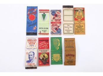 Grouping Early 1900's Matchbook Covers - Mostly Waterbury, CT