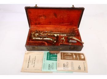 Vintage Made In France Saxophone With Original Case