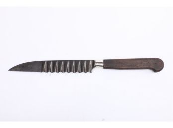 1950's Fluted Knife With Crown Mark On Blade