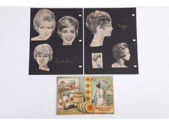 Large Washburn Crosby Co. Flour Victorian Trade Card With Assortment Of  Women's Head Clippings