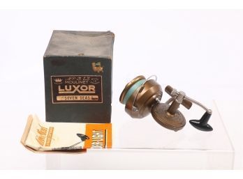 1940-50's Luxor 'Seven Seas' Spinning Reel With Original Box & Instructions