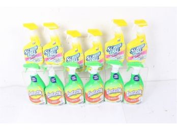 11 Bottles Of Misc. Spray Cleaners