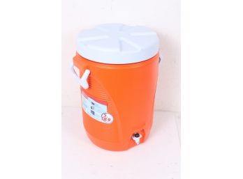 Rubbermaid Insulated 5 Gallon Beverage Cooler, Orange New