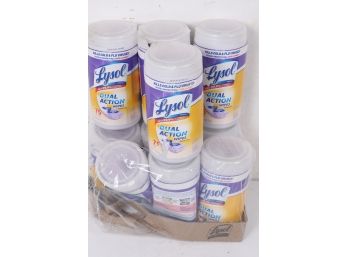 10 Lysol Dual Action Disinfecting Wipes, Citrus Scent, 75 Wipes