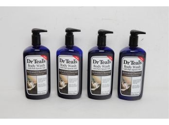 4 New Dr. Teal's 'Activated Charcoal' Body Wash ~ 24oz