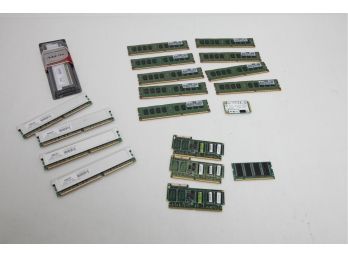 Lot Of Miscellaneous Memory Chips, Upgrades, Wifi Link, Memory Module Cards