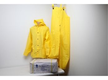 Case Of 20 XL PVC Rain Suits ~ Jacket W/Bibbed Overalls