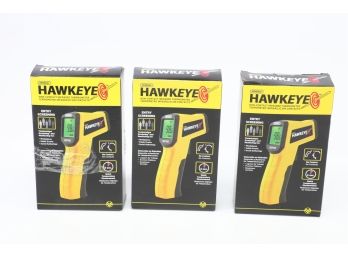 Lot  Of 3 Hawkeye Non-Contact Forehead Infrared Thermometer For Human Temperature Reading