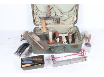 Suitcase Full Of Masonry/sheetrock Tools