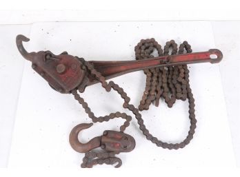 Coffing Ratcheting Hoist- 1 Chain 3/4 Ton, 2 Chains 1 1/2 Ton. Made In USA