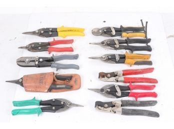 Group Of Metal Cutting Tools *Tin Snips, Crimpers Etc*