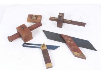 Group Of Vintage Wood Handled Items Including Marples & Sheffield Tools