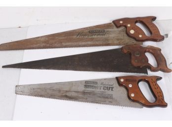 Vintage Group Of Hand Saws Including Stanley Professional